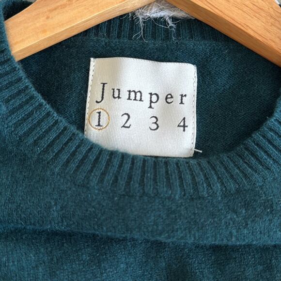 Jumper 1234 100% Cashmere Big Sur Crew in Bottle and Acid Green Size 1 / XS - Picture 4 of 5